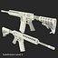 Assault Rifle AR15 Desert 3D Model