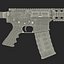 Assault Rifle AR15 Desert 3D Model