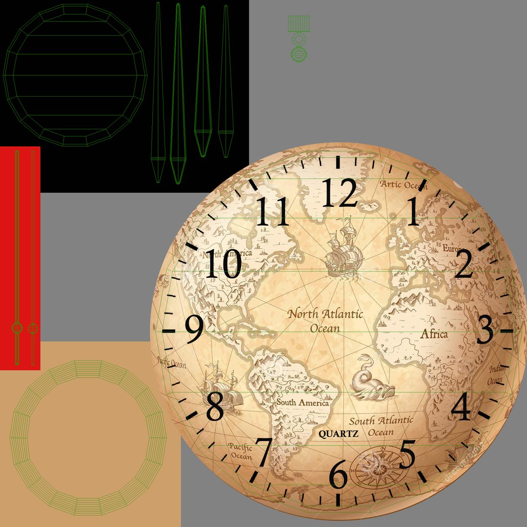 Wall 03 Clock 3D Model - TurboSquid 1420533