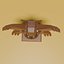Wooden lamp animal with spread legs 3D model