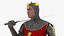 Crusader Knight King Walking Pose
