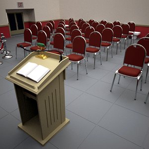 3d auditorium chairs model