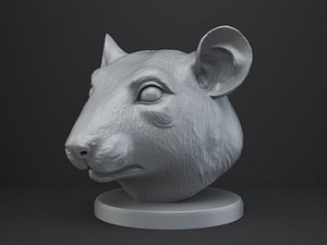 3D model Rat Bust - Animal Figurine