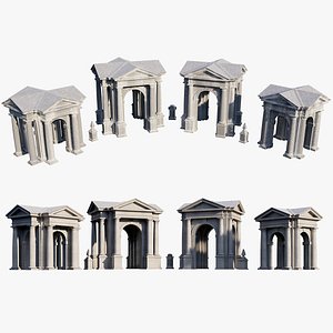 Collection gazebo Arched portico in Tuscan orde on Vignola