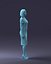 3D scan of a girl in a dress 0328-2