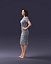 3D scan of a girl in a dress 0328-2