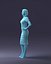 3D scan of a girl in a dress 0328-2