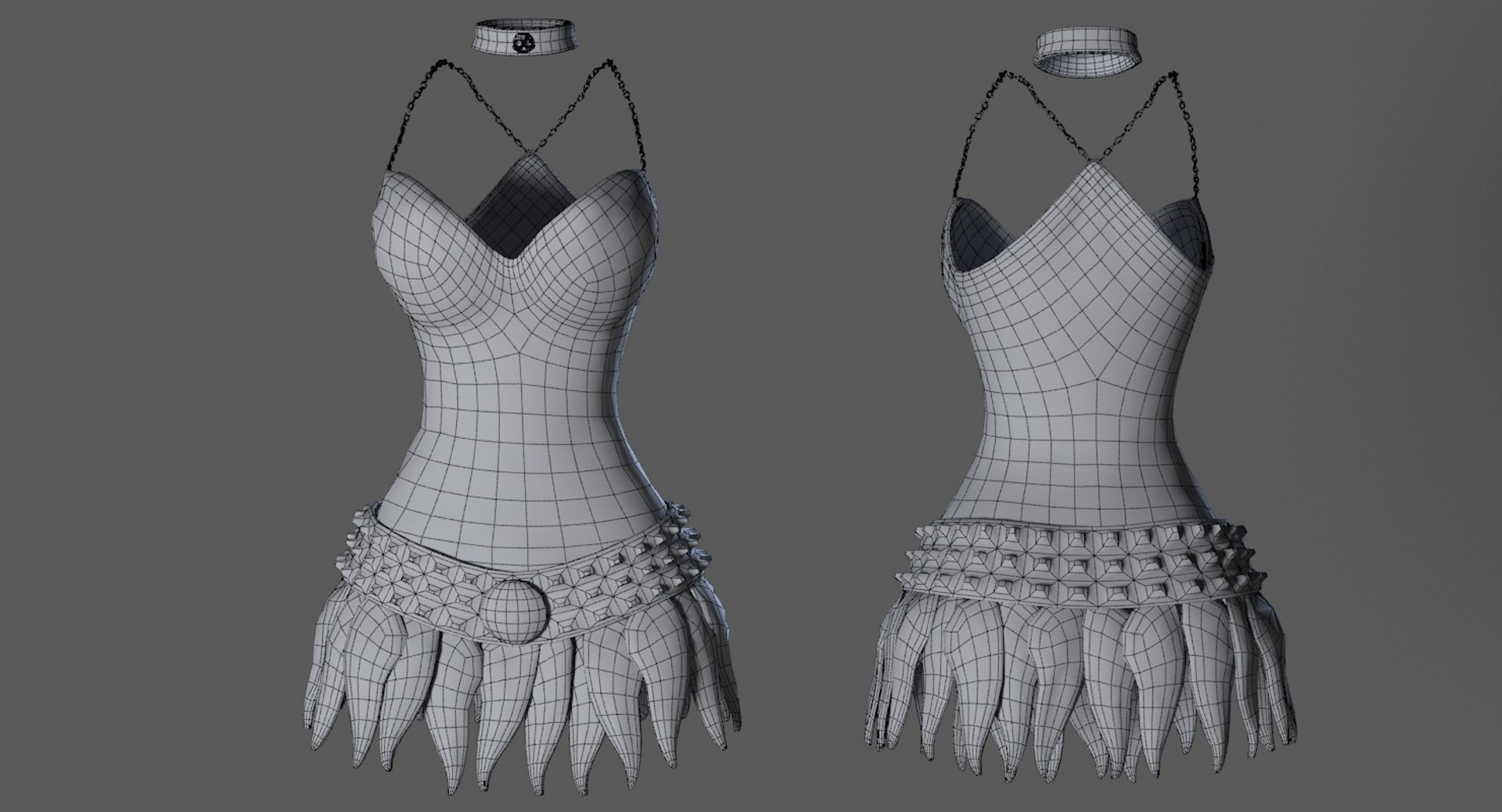 3d Gothic Woman Rig Druilla