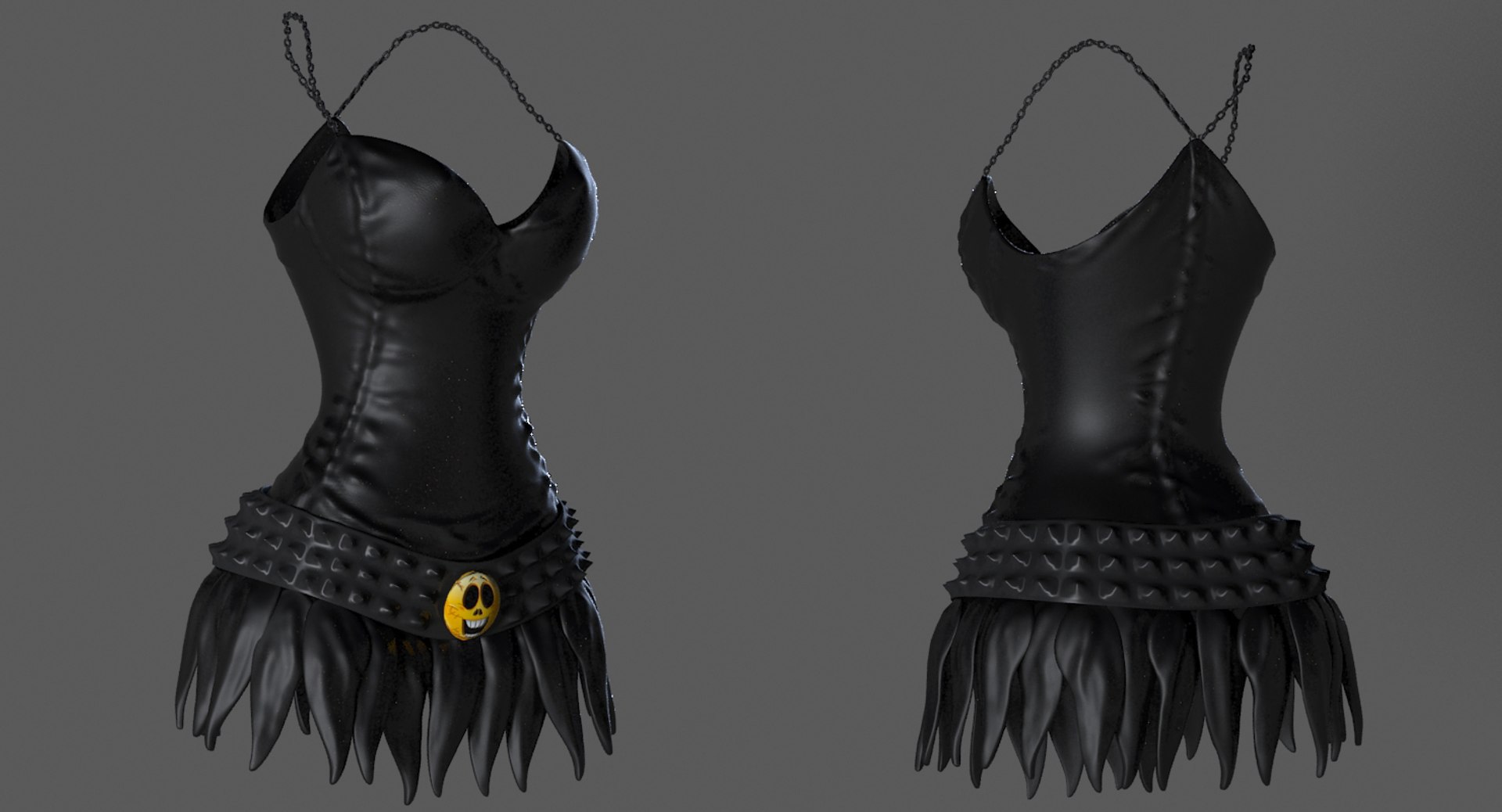 3d Gothic Woman Rig Druilla