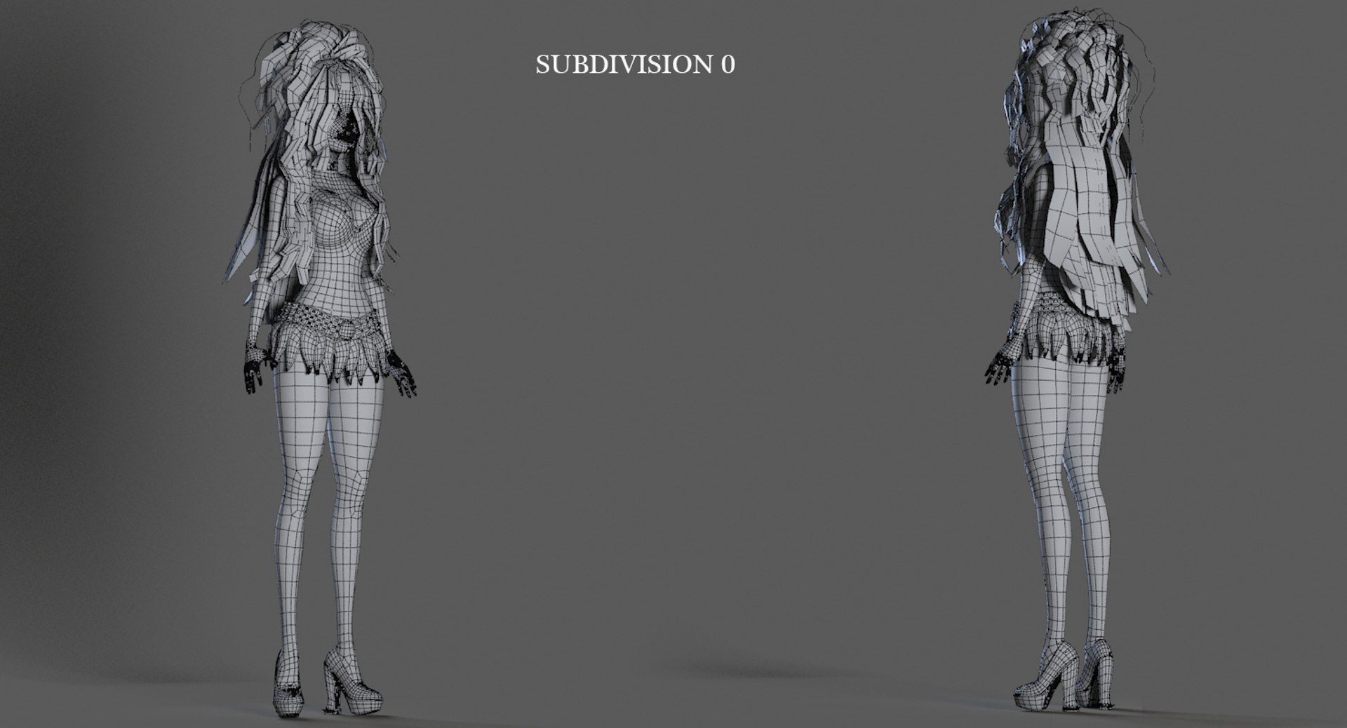 3d Gothic Woman Rig Druilla