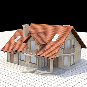 single-family house 3d model