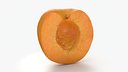 Fresh Apricot Half Cut - 3D Scanned