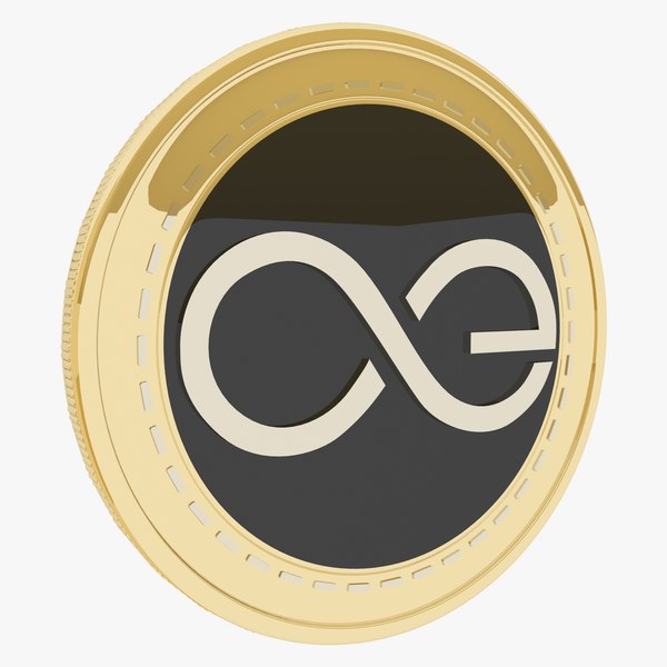 Aeternity Cryptocurrency Gold Coin 3D model
