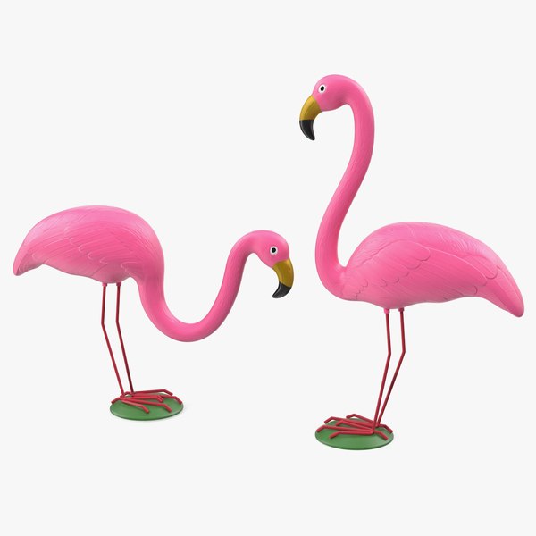 pink flamingo lawn decor model