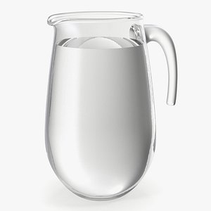 3D Glass Jug Hook Handle With Water