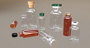 vials pharmaceutical 3D model