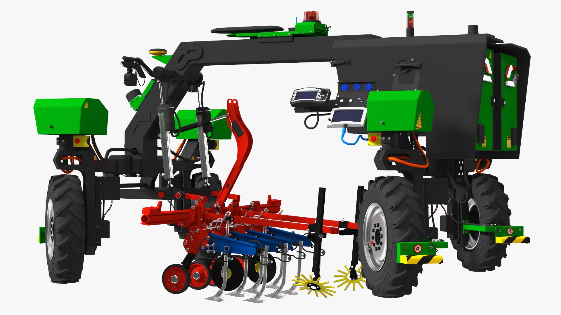 Agriculture Robot Rigged 3D model preview