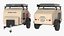 3D Camping Beige Trailer Teardrop Lights On
