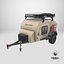 3D Camping Beige Trailer Teardrop Lights On