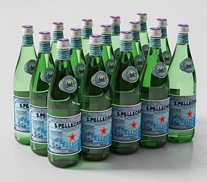 san pellegrino bottles 750 3D