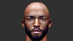 3d Model African Male Head