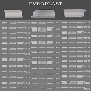 3d model ceiling cornices evroplast