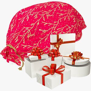 Santa Bag and Gift Boxes Collection V13