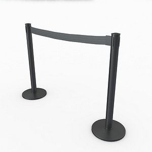 3D Airport Stanchions Black Short