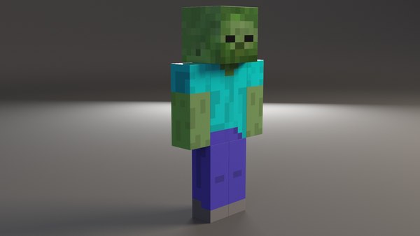 Minecraft zombie model TurboSquid 1635459