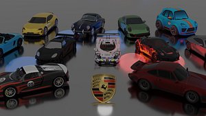 Porsche Collection High-poly 3D