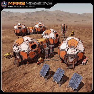 3D mars base model