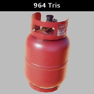 gas cylinder small pbr 3D