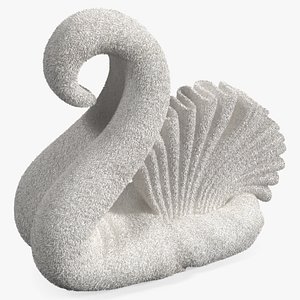 Designer Towel Swan White Fur