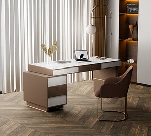Modern Executive Workplace Interior Scene  Cinema 4D  Redshift