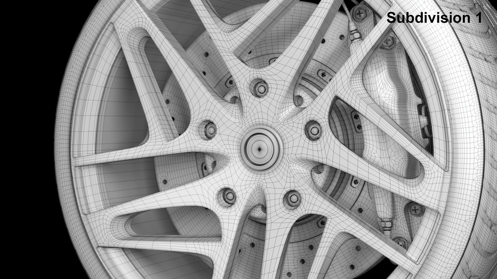 3D Car Wheel - Rim Brake And Tire Original Design - TurboSquid 2320077