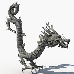 3d model asian dragon sculpture sculpt