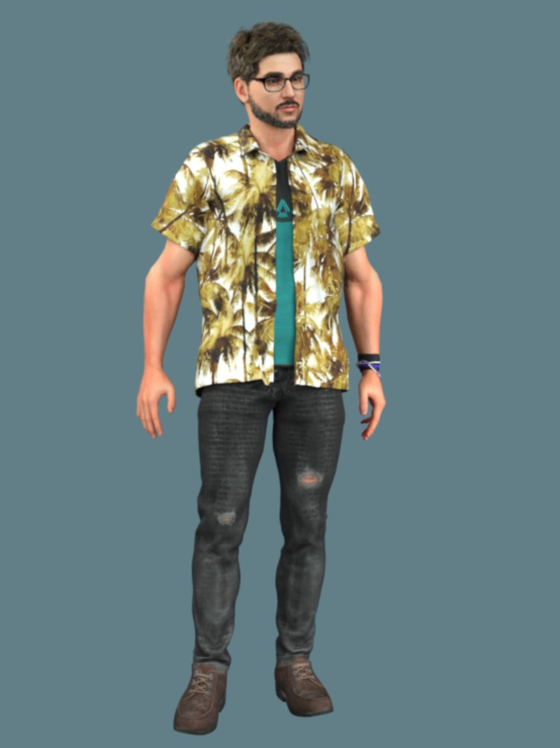 Realistic Rigged Handsome Man-Bikky Character 3D Model 3D - TurboSquid ...