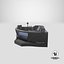 Modern Whirlpool Corner Bathtub Black
