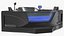Modern Whirlpool Corner Bathtub Black