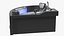 Modern Whirlpool Corner Bathtub Black