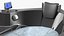 Modern Whirlpool Corner Bathtub Black