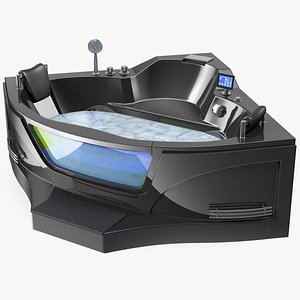 3D modern whirlpool corner bathtub model