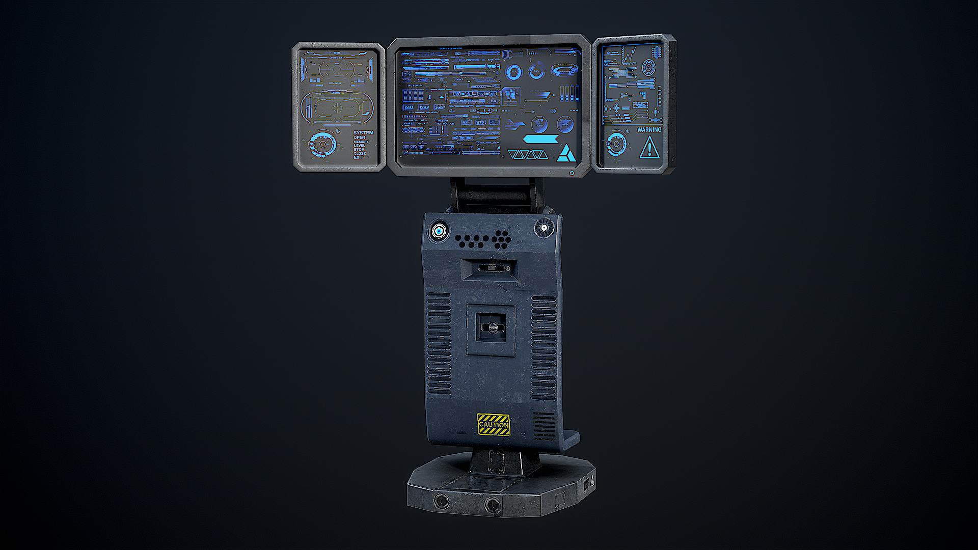 Sci-Fi Control Panel PBR 3D Model - TurboSquid 2031816