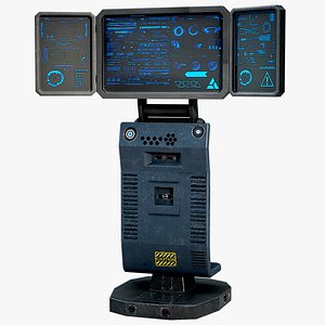 Sci-Fi Control Panel PBR 3D model