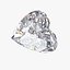 3D heart diamond