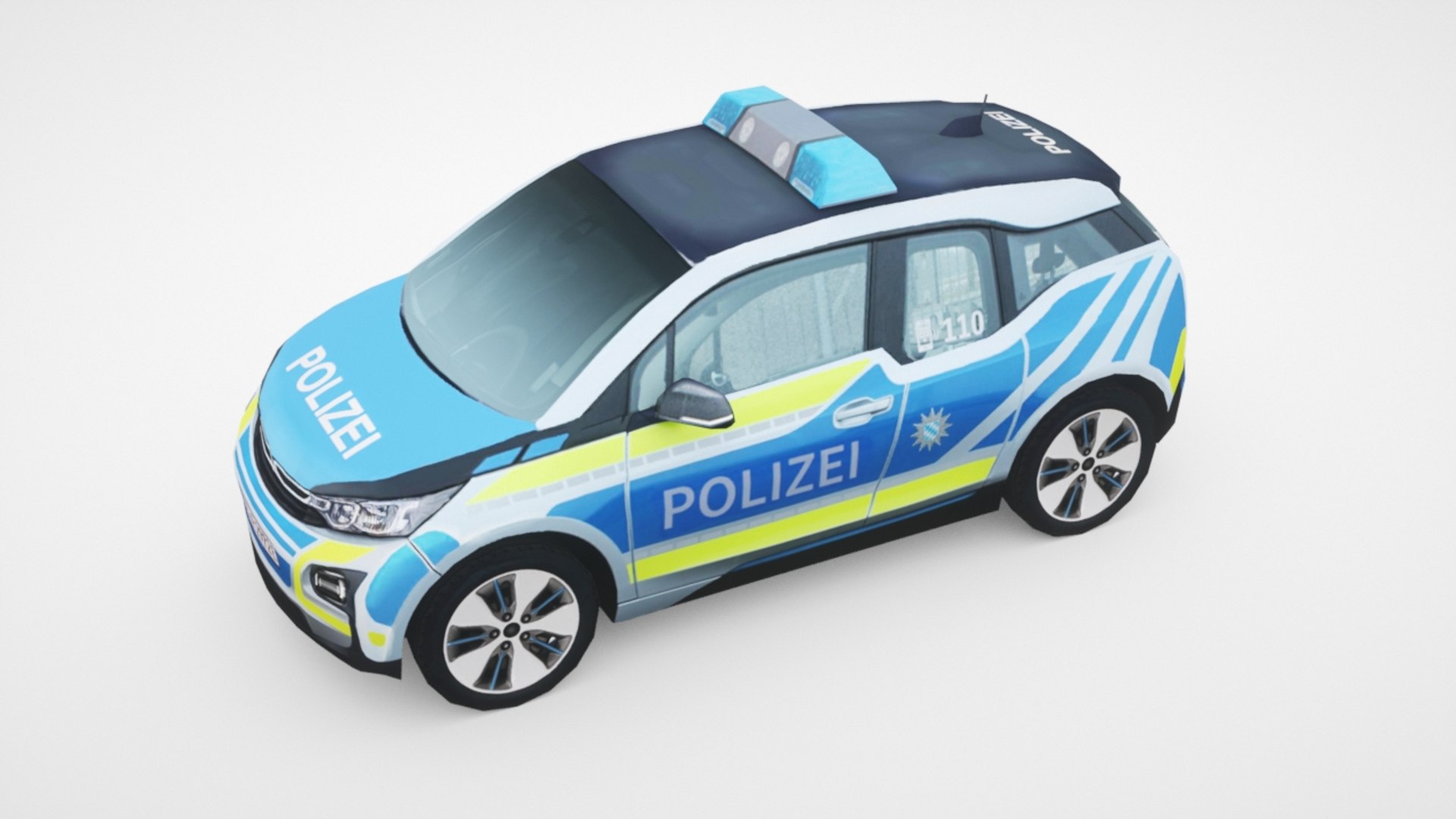 3D generic police car v8 - TurboSquid 1387116