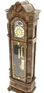 3d old standing clock