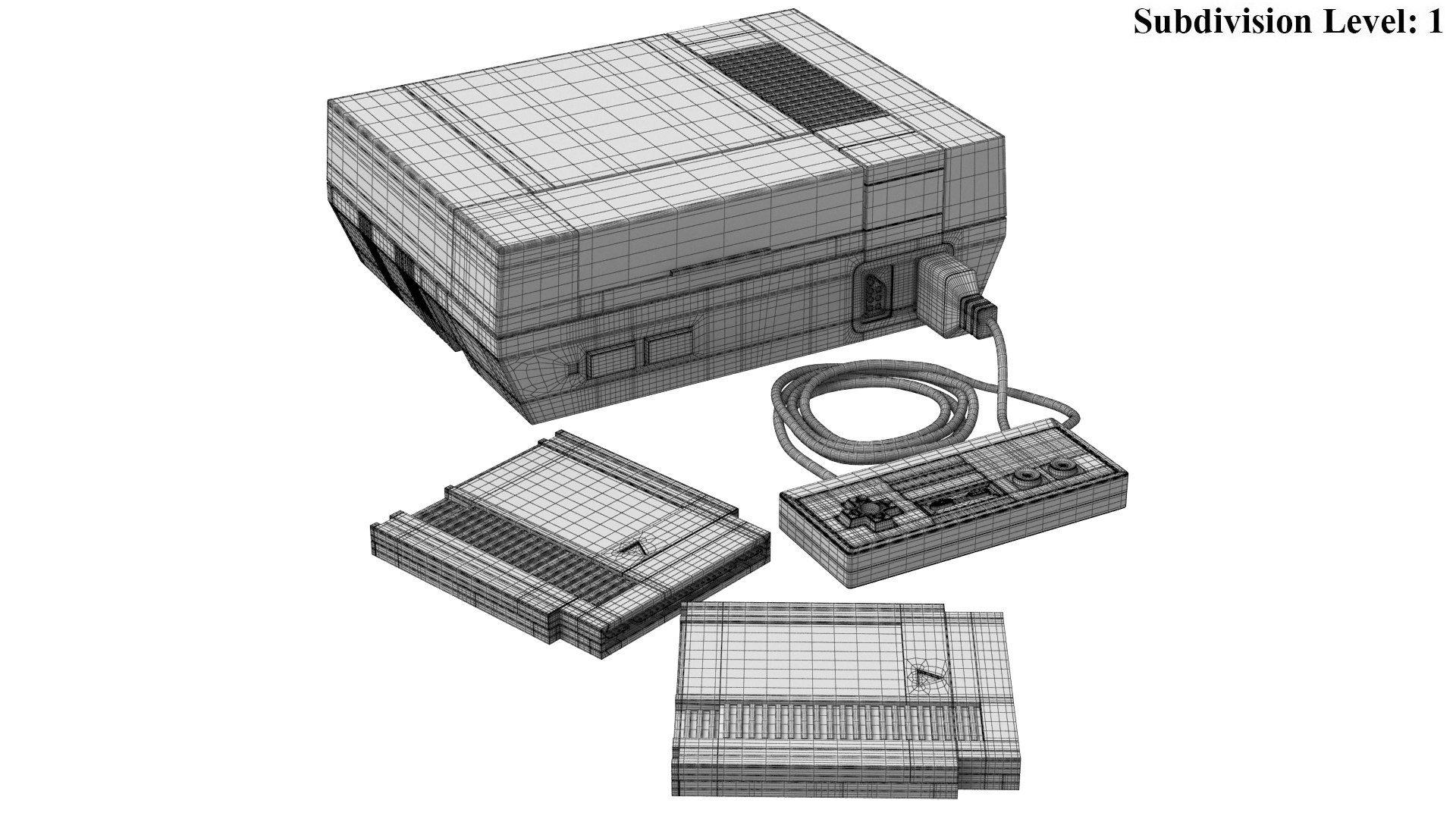 3D Full Nintendo Entertainment System Console - TurboSquid 1957535