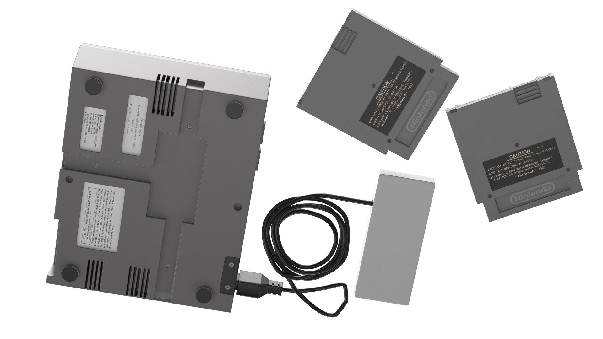 3D Full Nintendo Entertainment System Console - TurboSquid 1957535