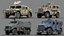 4 carros militares blindados com pacote interno em tempo real